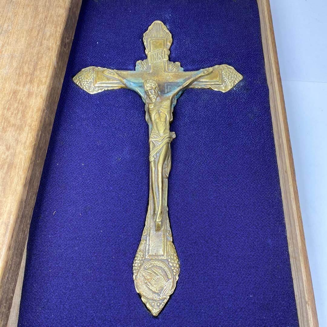 時代 古銅 キリスト像 仕立 616g トヒチサ 東さ7-0208