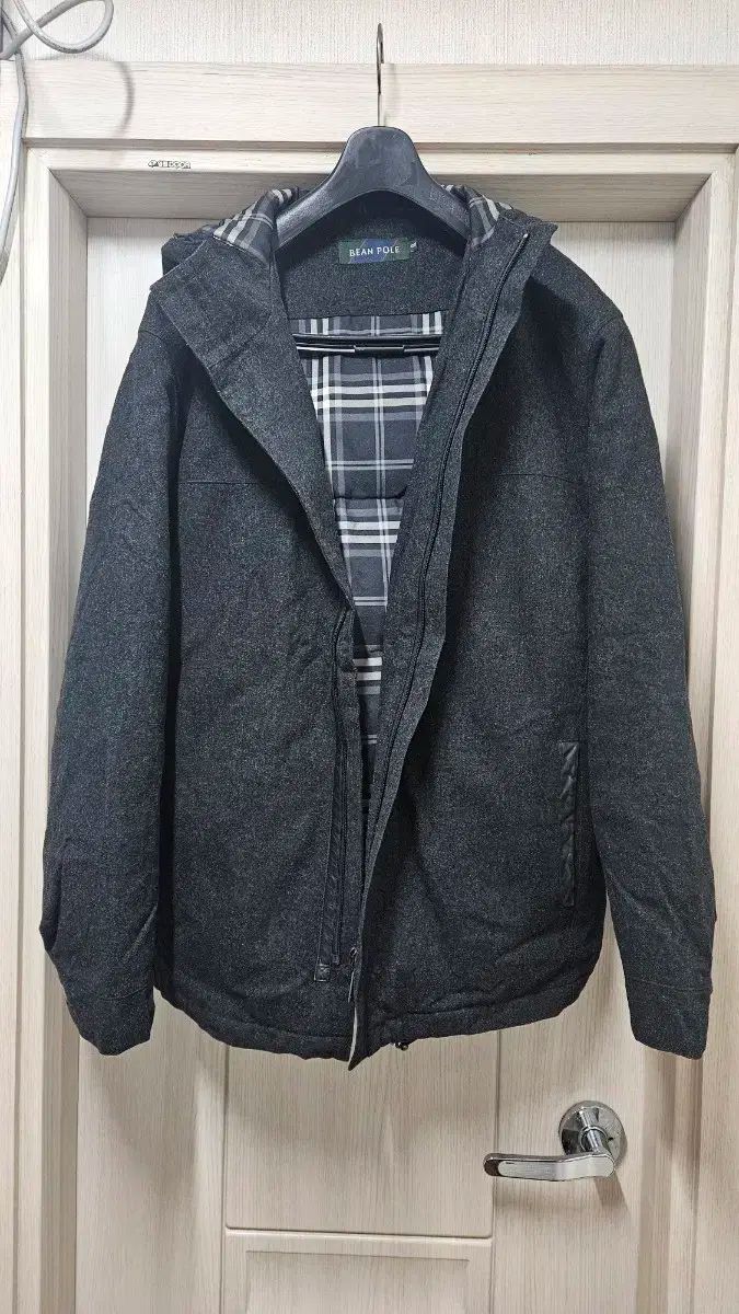 A級 ビーンポール おしゃれ ジーングレー ダウンジャケット フード ウール L 100