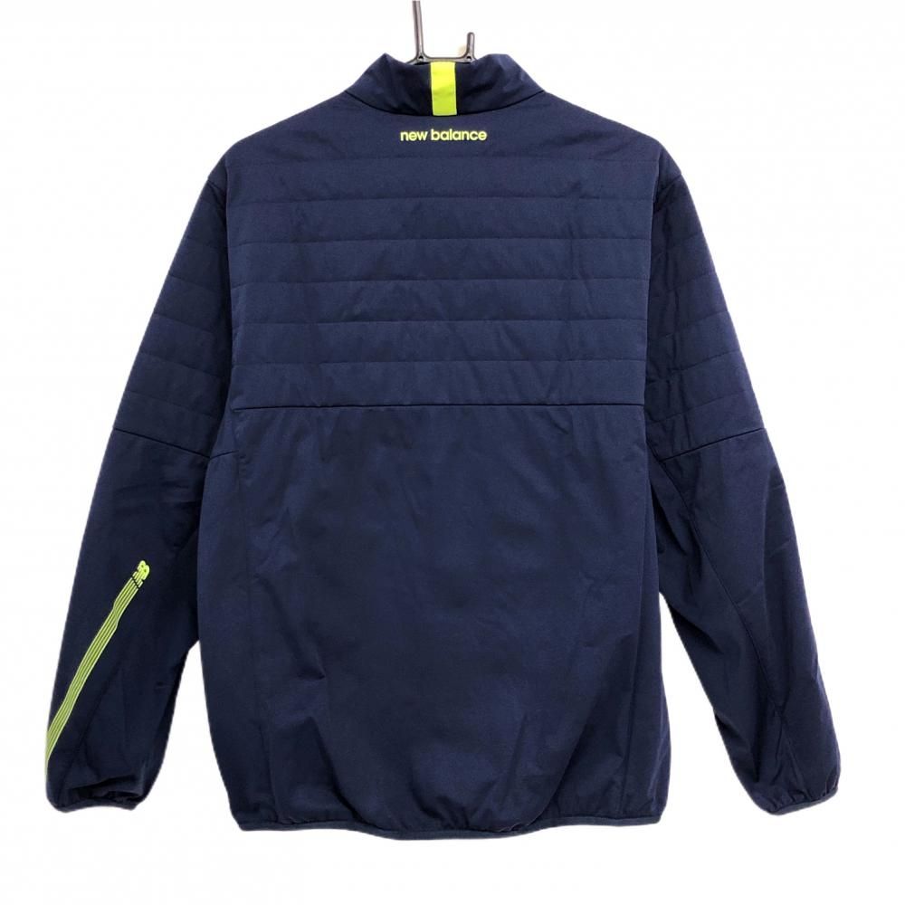 超 ニューバランスゴルフ 中綿ジャケット ネイビー ジップイエロー メンズ 4 L ゴルフウェア モデル New Balance