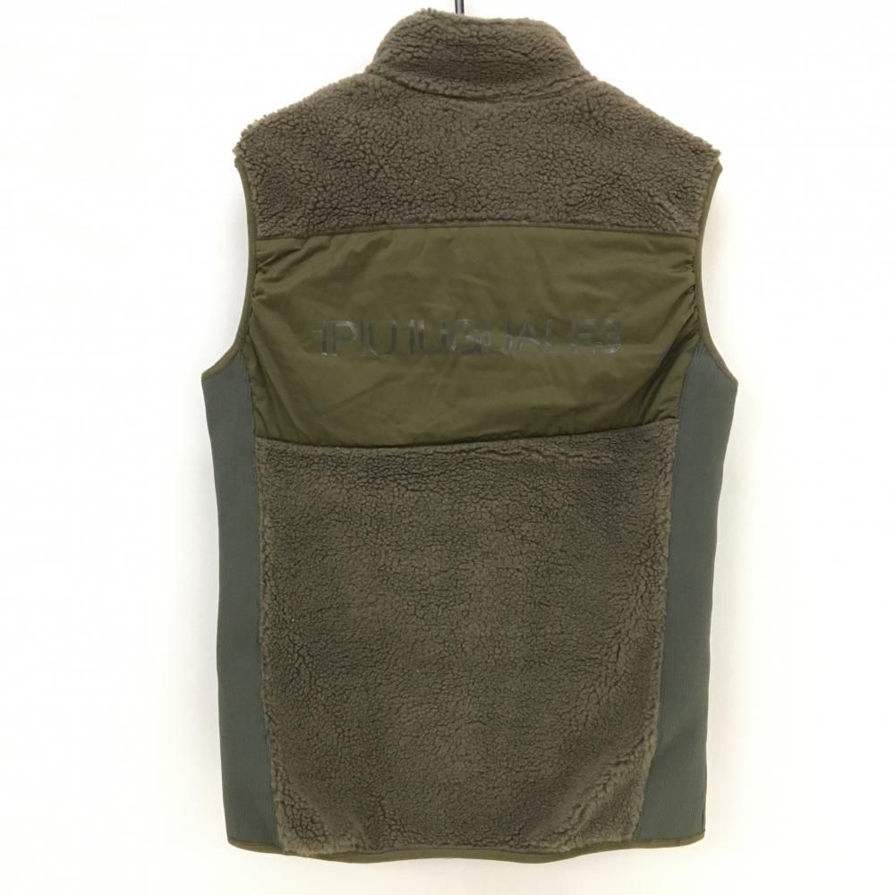 超 ウノピゥウノウグァーレトレゴルフ ボアベスト カーキ サイド切替 裏地付 メンズ V L ゴルフウェア 1PIU1UGUALE3