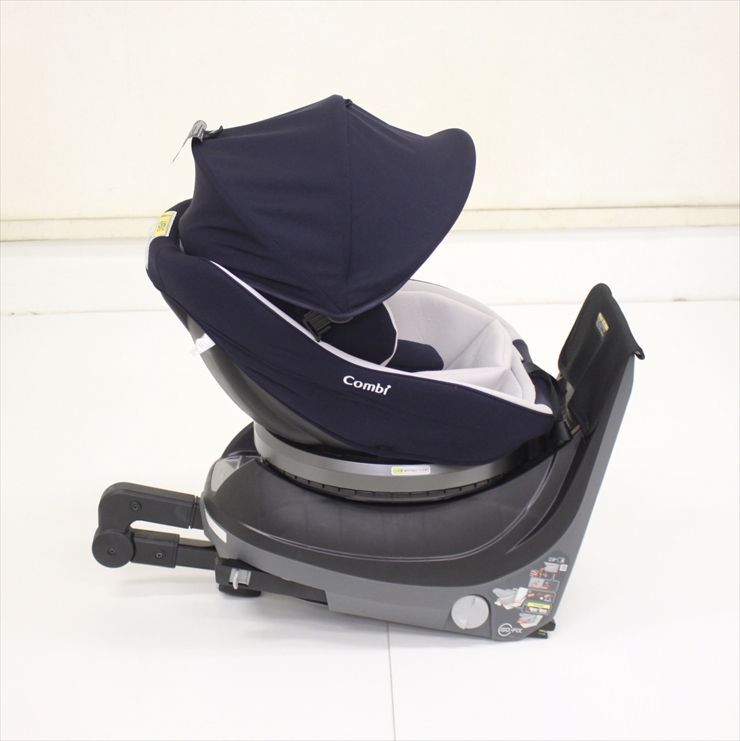 クルムーヴ スマート Light ISOFIX ネイビー 18041 コンビ製チャイルドシート ISOFIX取付け 新生児~ クリーニング済み B508001t