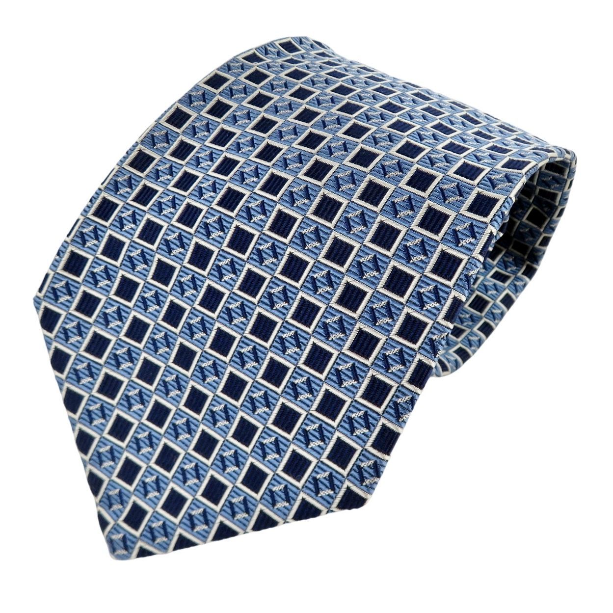 Christian Dior クリスチャンディオール ネクタイ スクエア ブルー系 フランス製 紙袋付き rk 10361