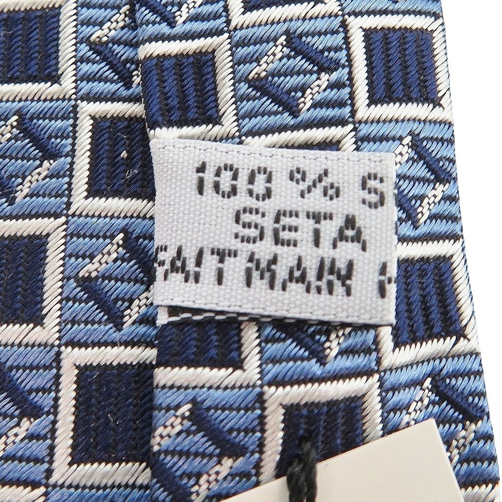 Christian Dior クリスチャンディオール ネクタイ スクエア ブルー系