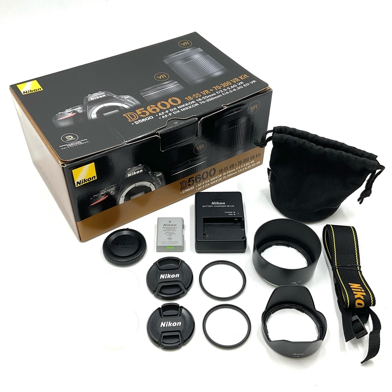  Nikon デジタル一眼 D 5600 ダブルズームキット ブラック デジタル一眼レフ デジタルカメラ