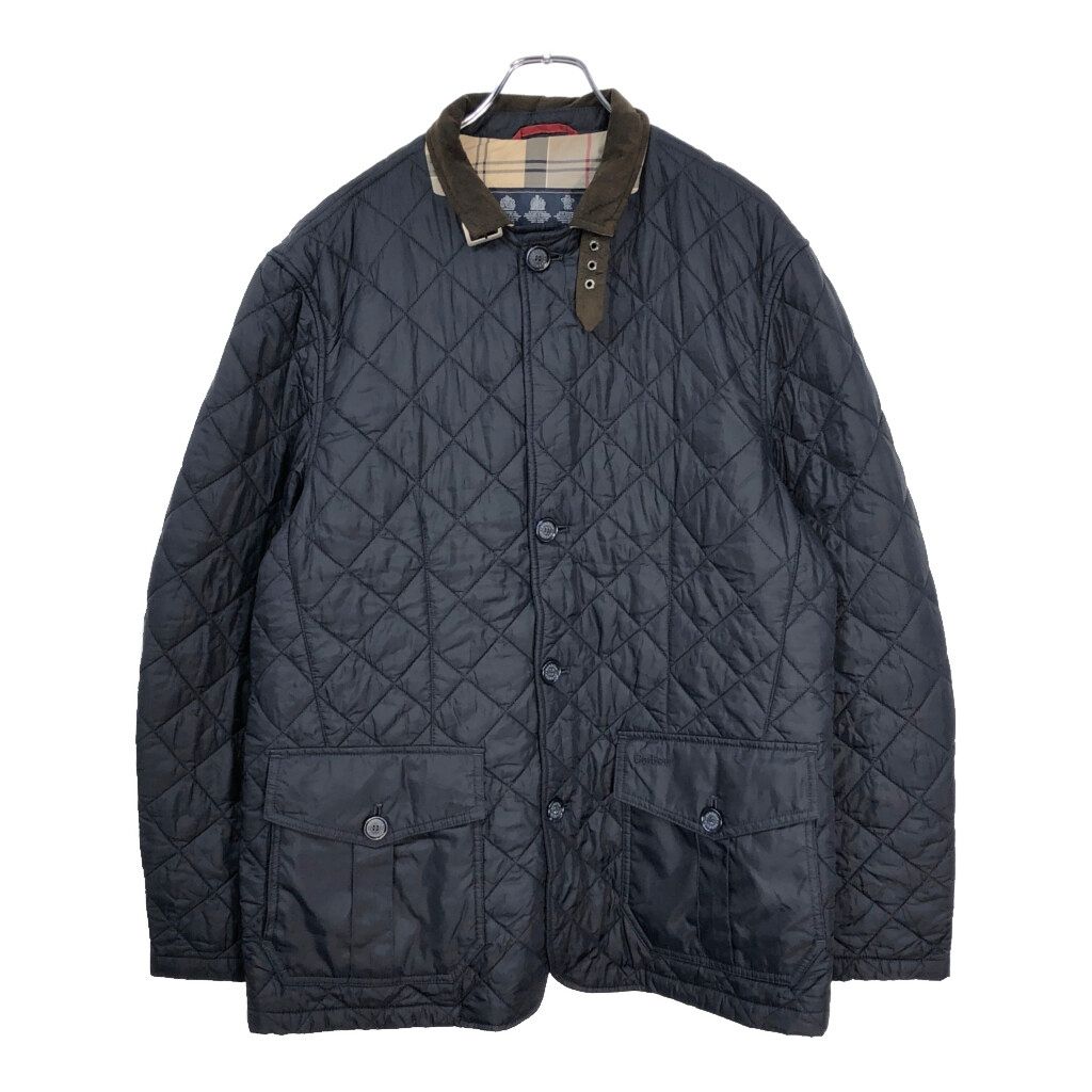 Barbour バブアー QUILTED SANDER キルティングジャケット ネイビー メンズ XL 古着 V6253