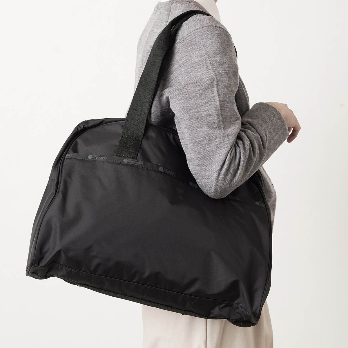 レスポートサック LeSportsac ボストンバッグ DUFFLE BAG リサイクルド ブラック
