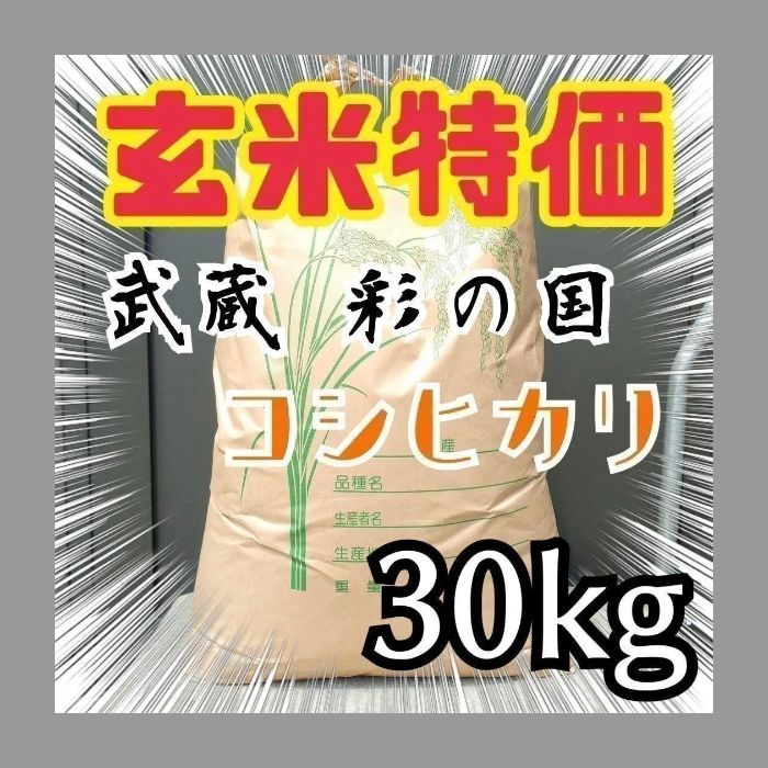 新米 令和7年産】埼玉県産コシヒカリ玄米30kg - メルカリ