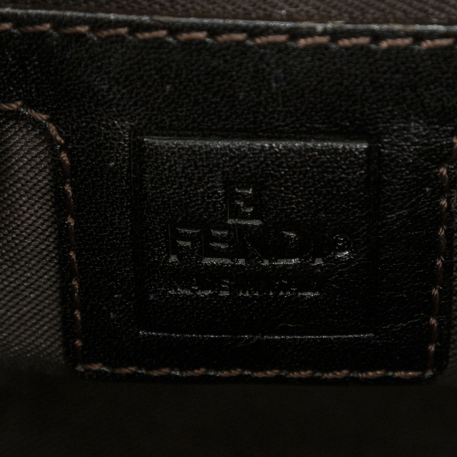 フェンディFFトートブラウン ブラックズッカキャンバスA