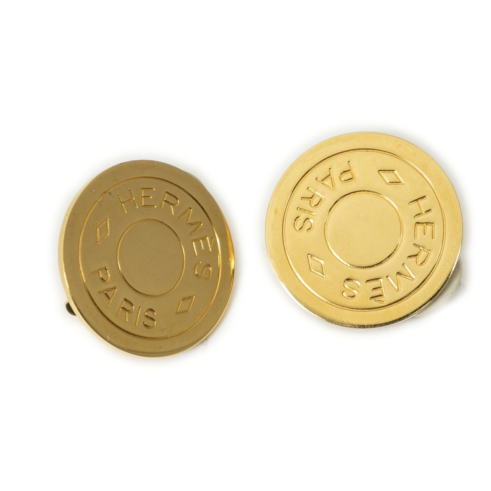 HERMES エルメスビジュトリー ファンタジー クリップオンイヤリング金金メッキA