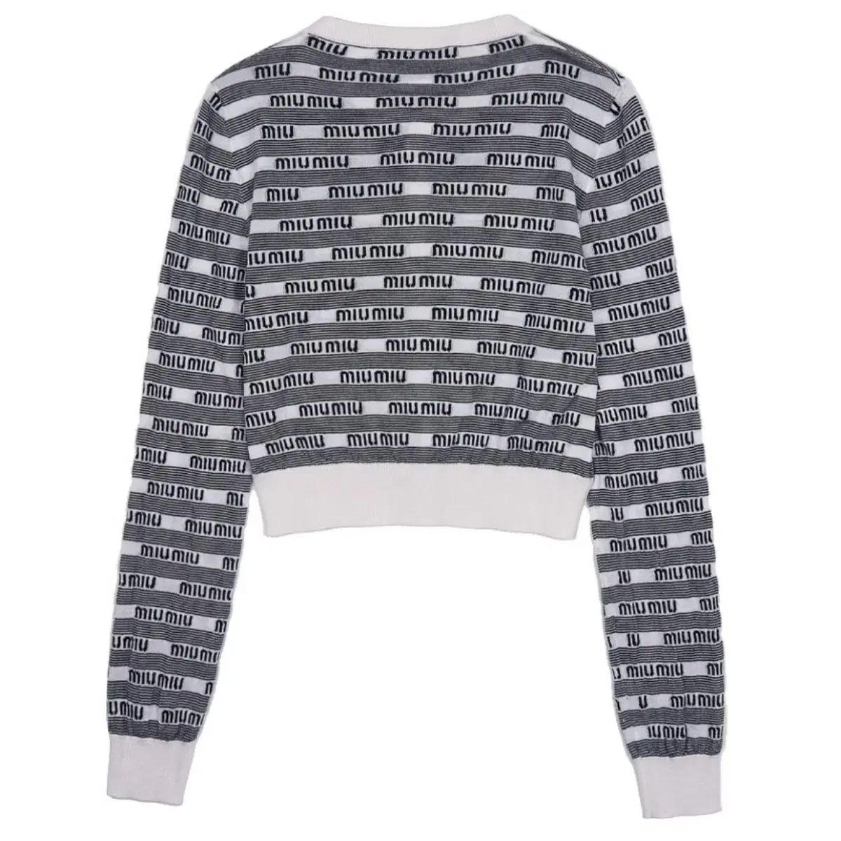 MIU ミュウミュウ ロゴ カシミア シルク カーディガン