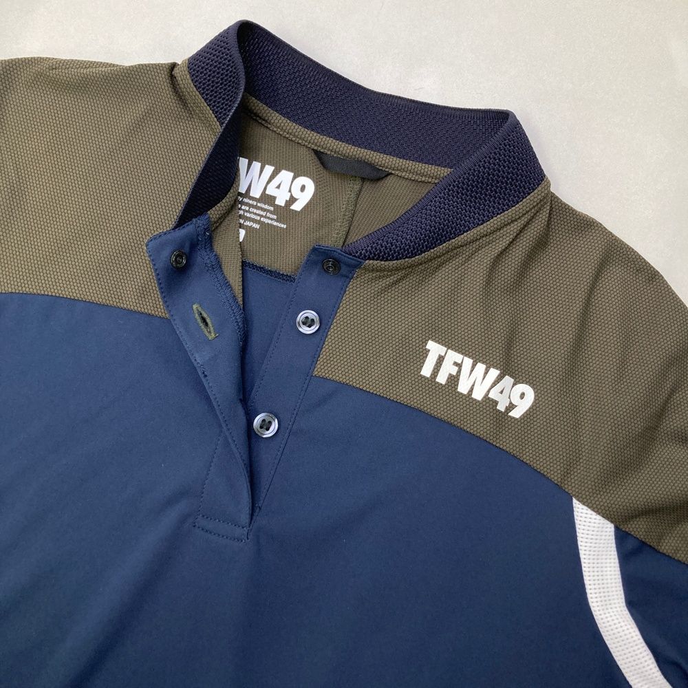 サイズ S TFW49 ティーエフダブリューフォーティーナイン 半袖 ボタンTシャツ ネイビー系 240101545693 ゴルフウェア レディース ストスト LLC-HASEGAWATOSO_COM
