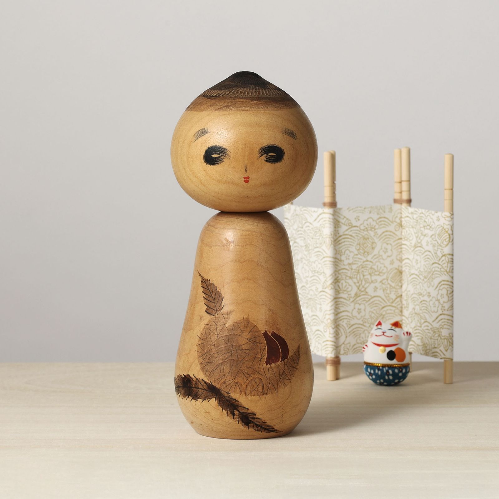 創作こけし 渡辺正雄（1917ｰ2007） くりぐり 高さ19.5cm | KOKESHI