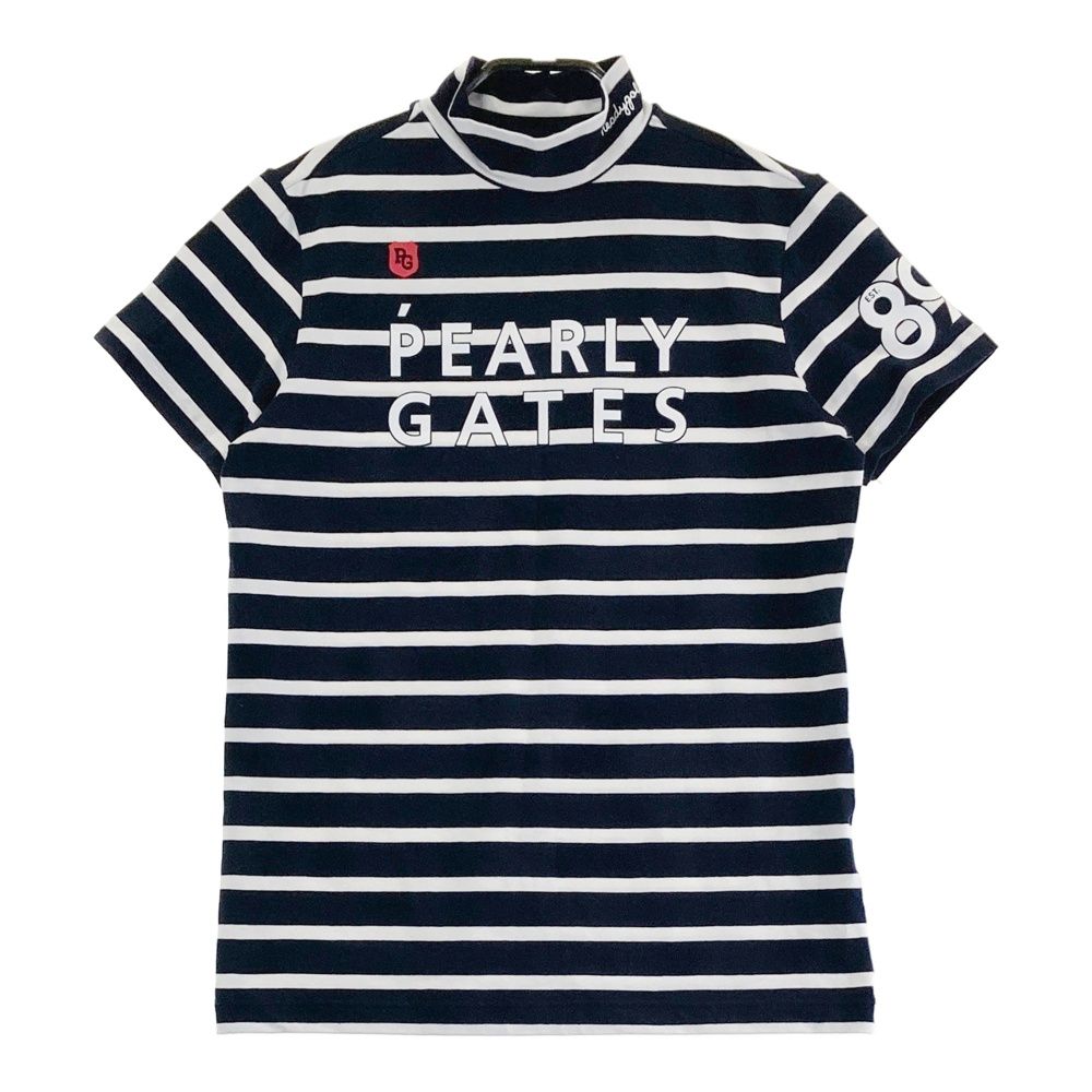 サイズ：2 PEARLY GATES パーリーゲイツ モックネック 半袖Tシャツ