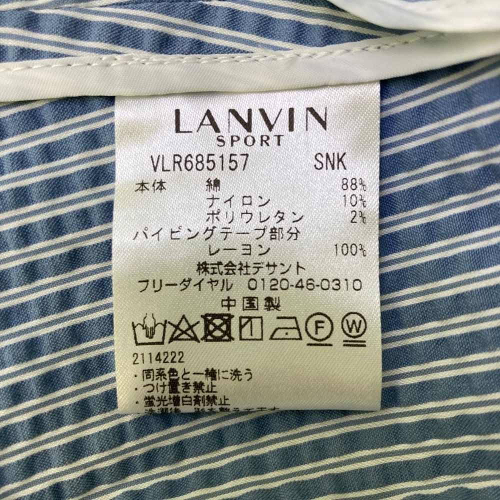 サイズ 38 LANVIN SPORT ランバン スポール テーラードジャケット シアサッカー ストライプ柄 ブルー系 240101547532 ゴルフウェア レディース ストスト LLC-HASEGAWATOSO_COM