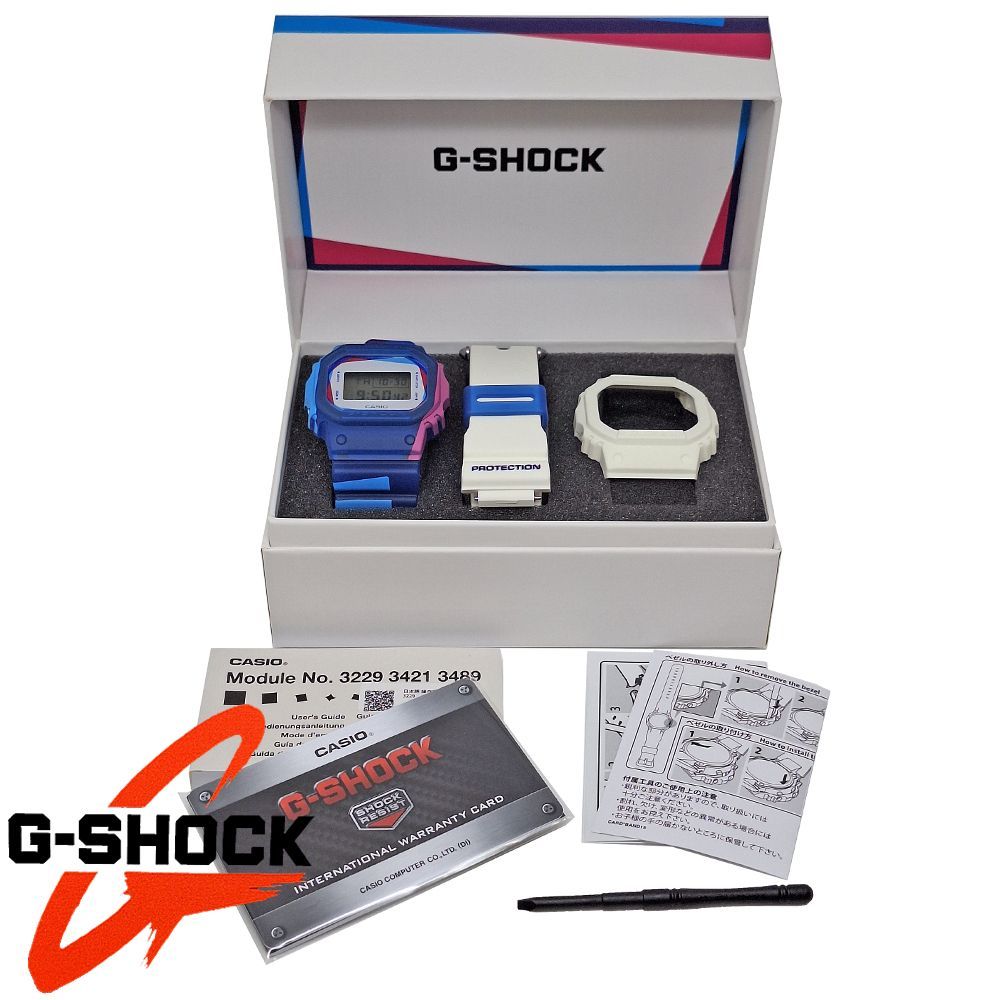 G-SHOCK Gショック g-shock 腕時計 時計 デジタル 付替え用ケース バンド付きセット 海外モデル メンズ DWE-5600PR-2 DWE5600PR2 無料ラッピング可 送料無料 WWW_SMP1DAWEKUDUS_SCH_ID