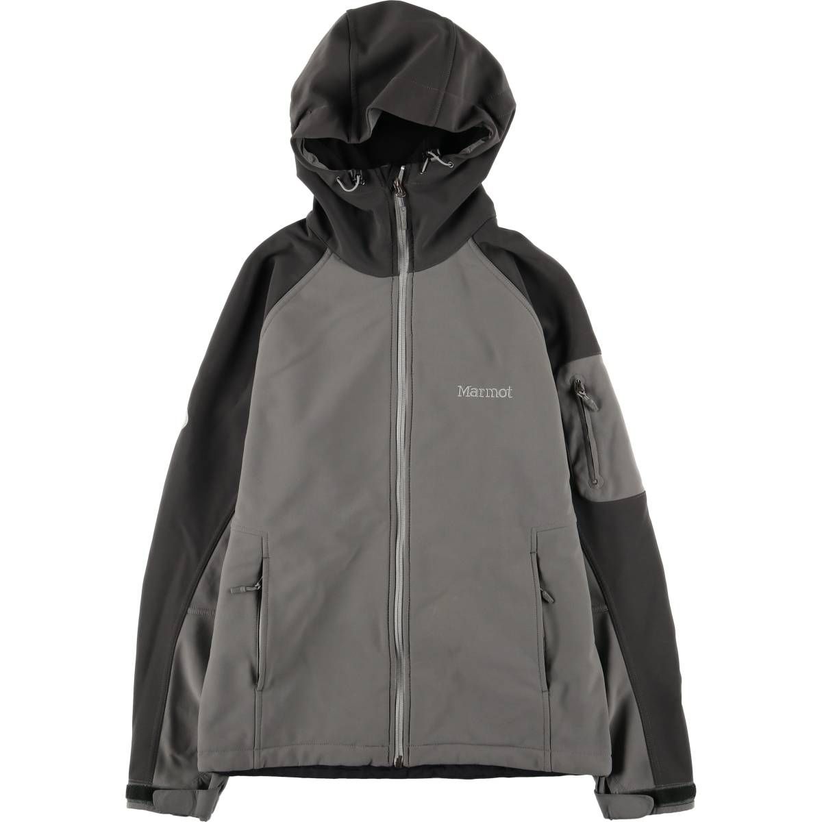 古着 マーモット Marmot フード付き ソフトシェルジャケット メンズS相当|eaa592171