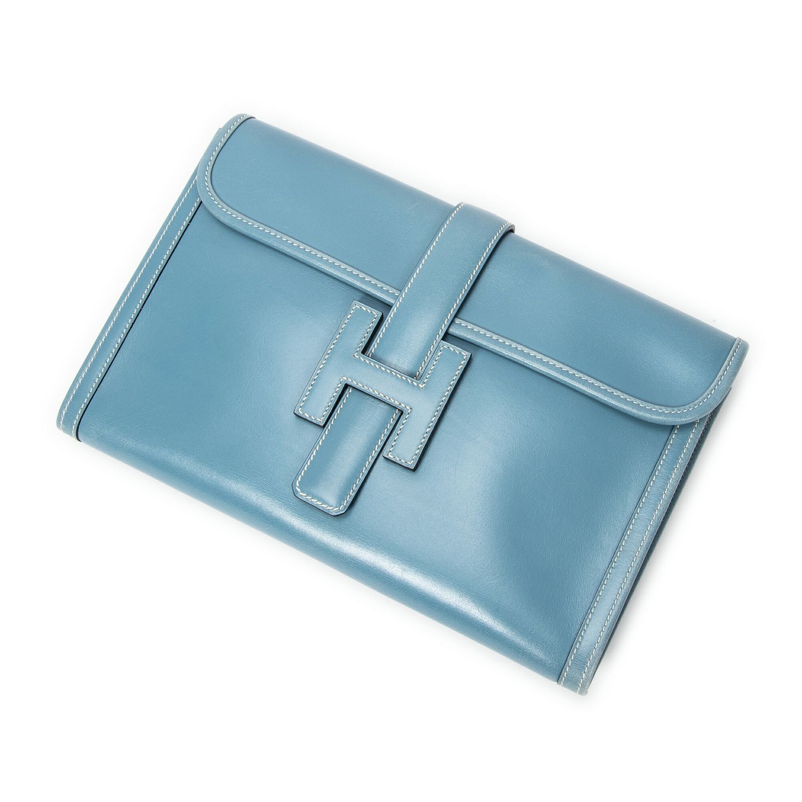 HERMES エルメスジジェブルージーンズボックスレザーA