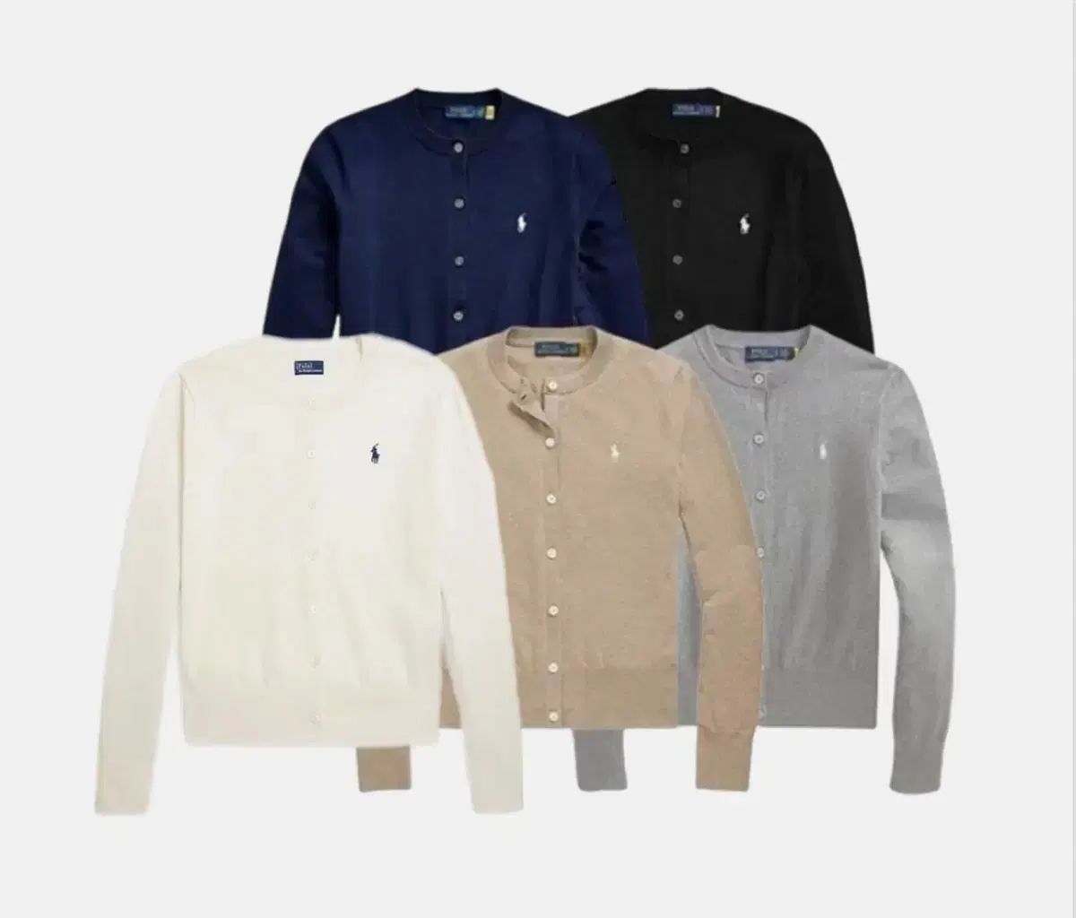 秋シーズン 数量 ポロ ラルフローレン レディース ピマコットン カーディガン 5COLOR
