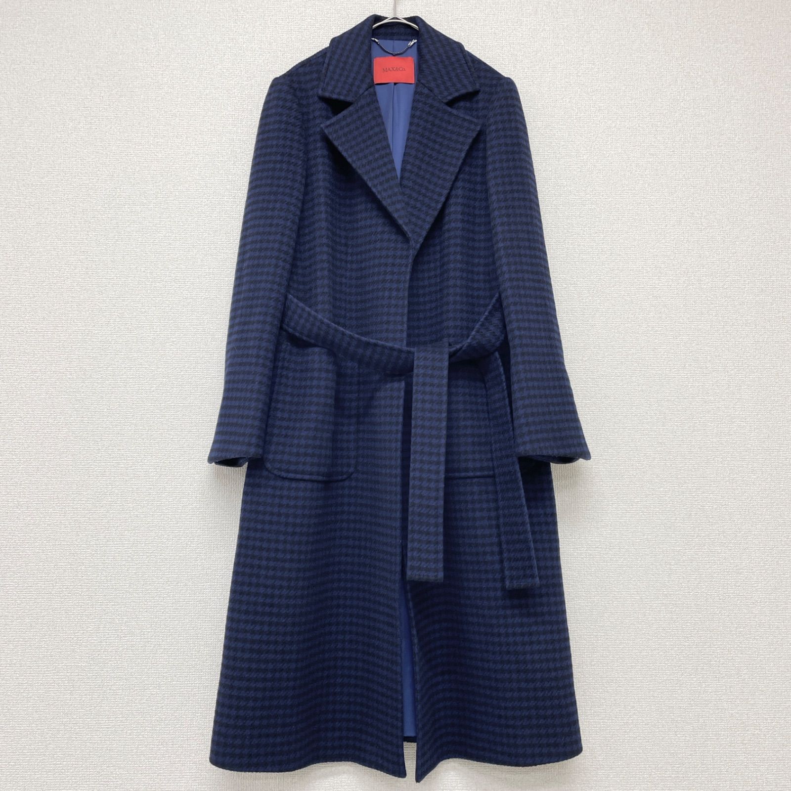 Max&Co. マックスアンドコー ロングコート ベルト 千鳥格子 ハウンド 