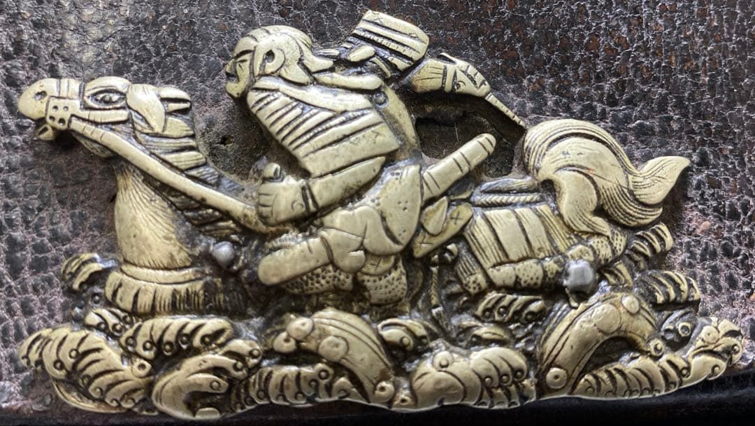 江戸時代 金工金具 煙草入 12.6×9.5㎝ トヒオ 東な7-0209