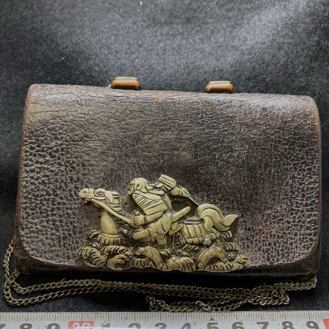 江戸時代 金工金具 煙草入 12.6×9.5㎝ トヒオ 東な７-0209