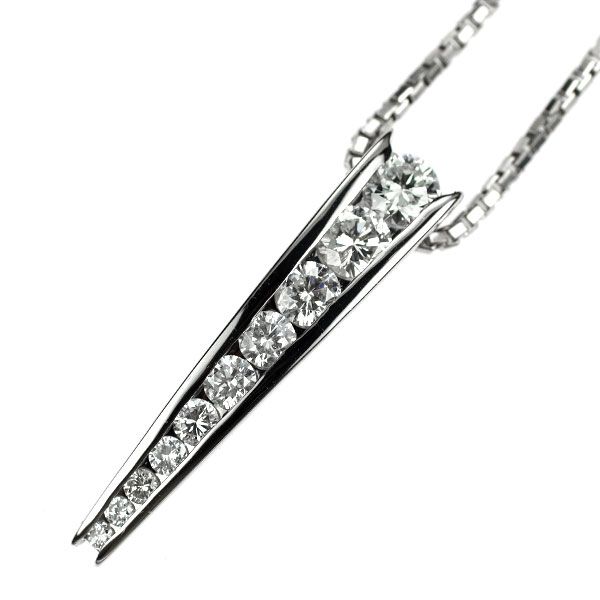 Pt900/ Pt850 ダイヤモンド ペンダントネックレス 1.03ct - メルカリ