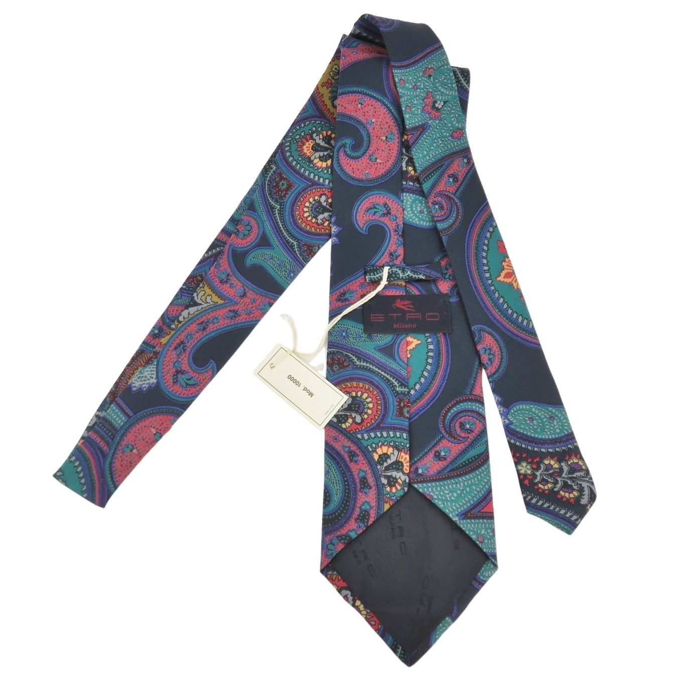 ETRO エトロ ペイズリー柄 ネクタイ ネイビー イタリア製 パッケージ