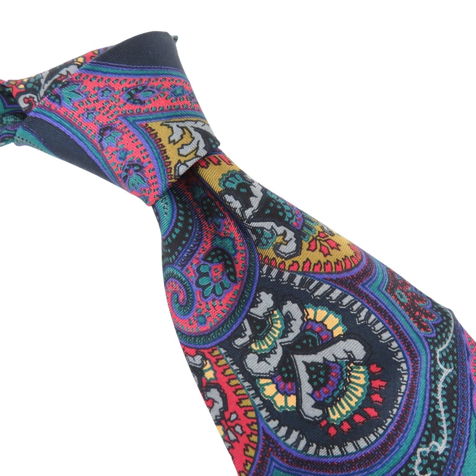 ETRO エトロ ペイズリー柄 ネクタイ ネイビー イタリア製 パッケージ