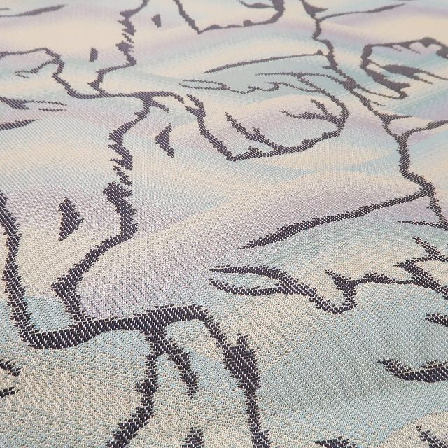 ❁tomihisa❁ さが美謹製 トナカイ 着物 正絹 見るほどに惹かれるトナカイの洒落模様 なごや帯 7042