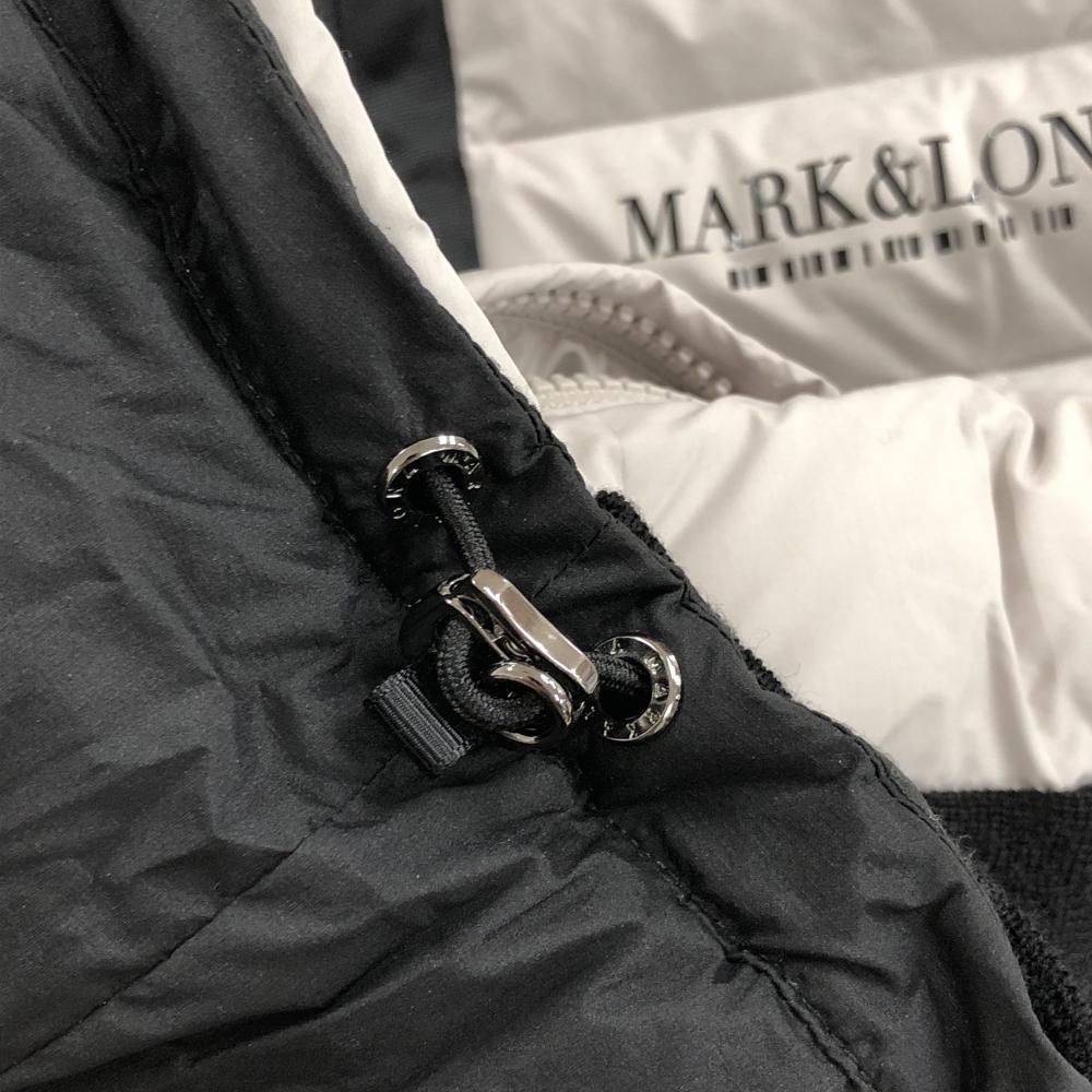 超 マークアンドロナ 異素材ダウンジャケット ライトグレー×黒 前身頃ダウン ニット メンズ 48 L ゴルフウェア MARK＆LONA LLC-HASEGAWATOSO_COM