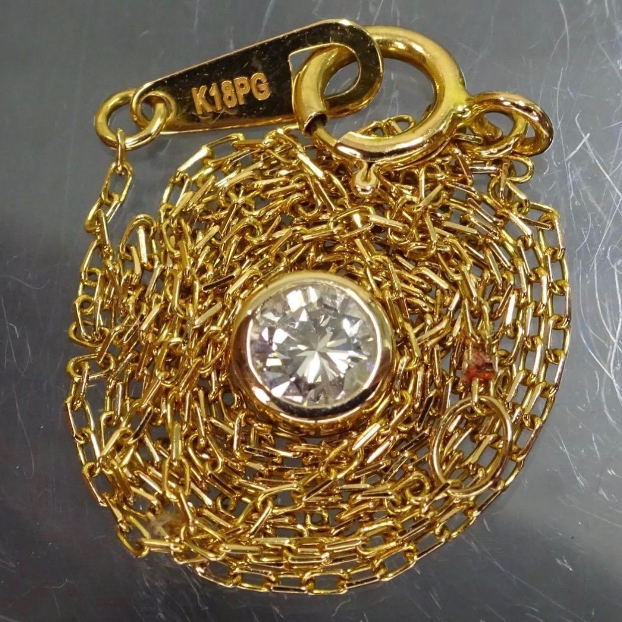 18金ピンクゴールド K18PG GOLD 750 天然ダイヤモンド0.15ct 18金ピンクゴールド K18PG GOLD 750 天然ダイヤモンド0.15ct