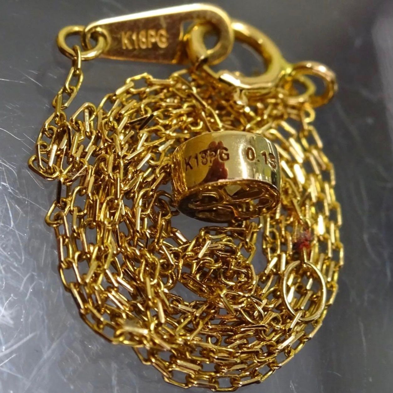 18金ピンクゴールド K18PG GOLD 750 天然ダイヤモンド0.15ct 18金ピンクゴールド K18PG GOLD 750 天然ダイヤモンド0.15ct