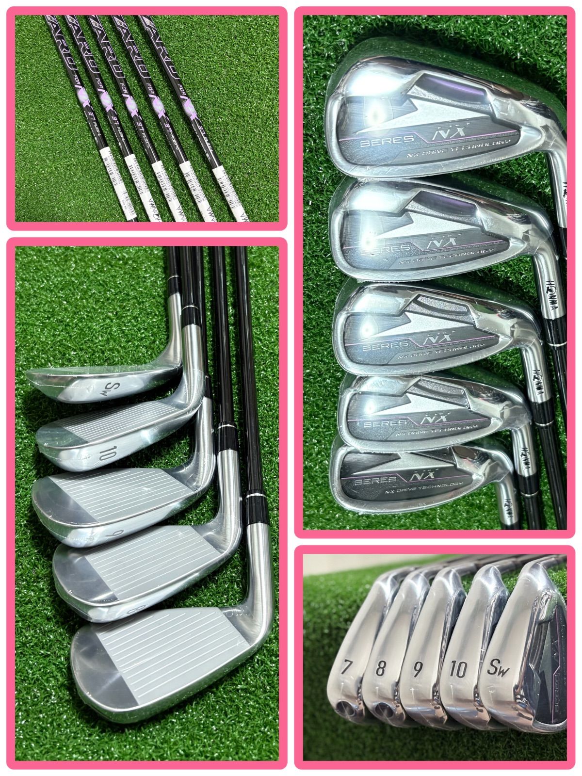 レディース新品！高級ホンマBERES NX フルセット9本新品バッグ付きL レディース新品！高級ホンマBERES NX フルセット9本新品バッグ付きL