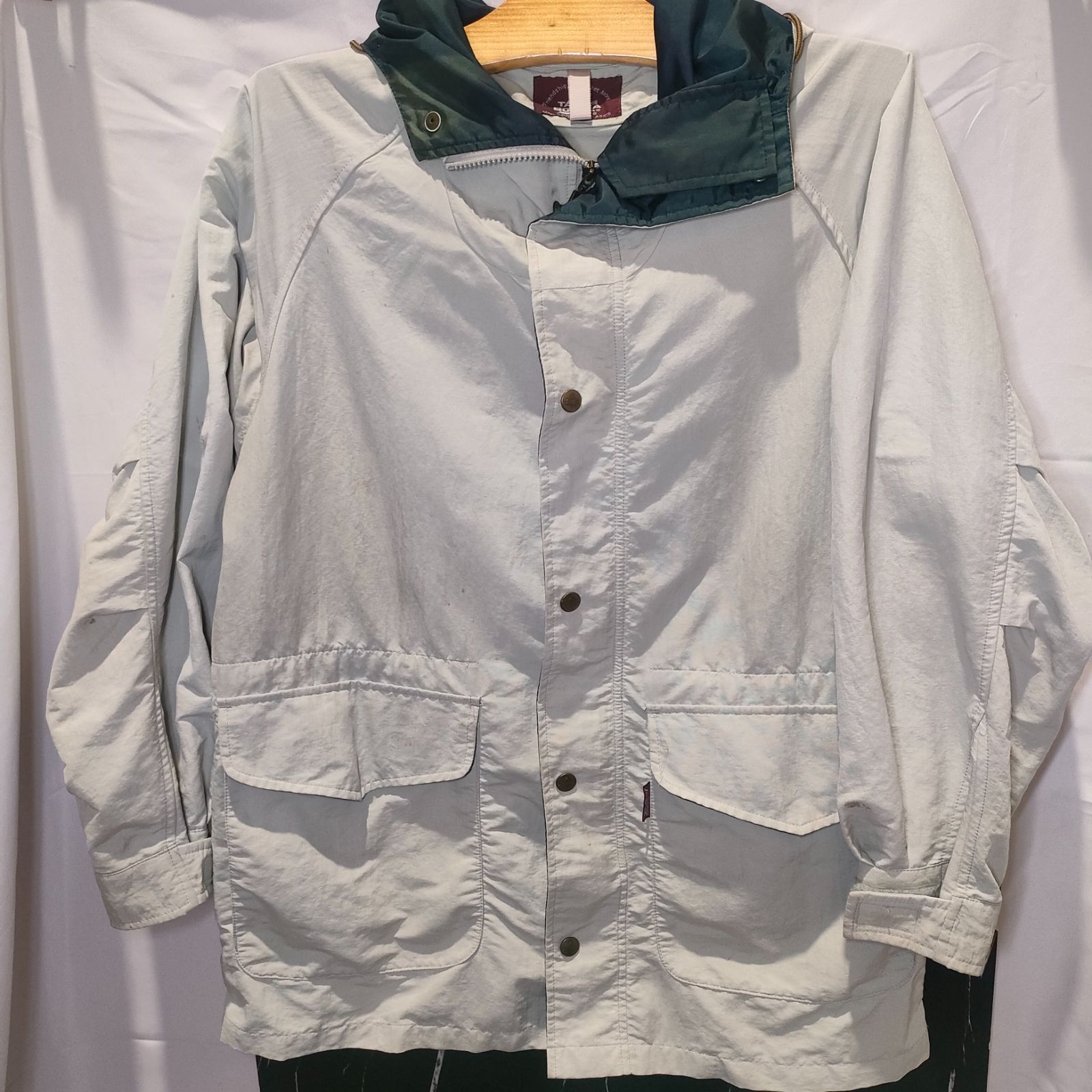 20 TARAS BOULBA タラスブルバ パーカー ウィンドブレーカー アウトドア レディース L 防寒 キャンプ 山登り ジャンパー 軽量 メンズ 兼用 BBQ ハイキング ジャケット 古着 アンティーク Vintage 80s 90s