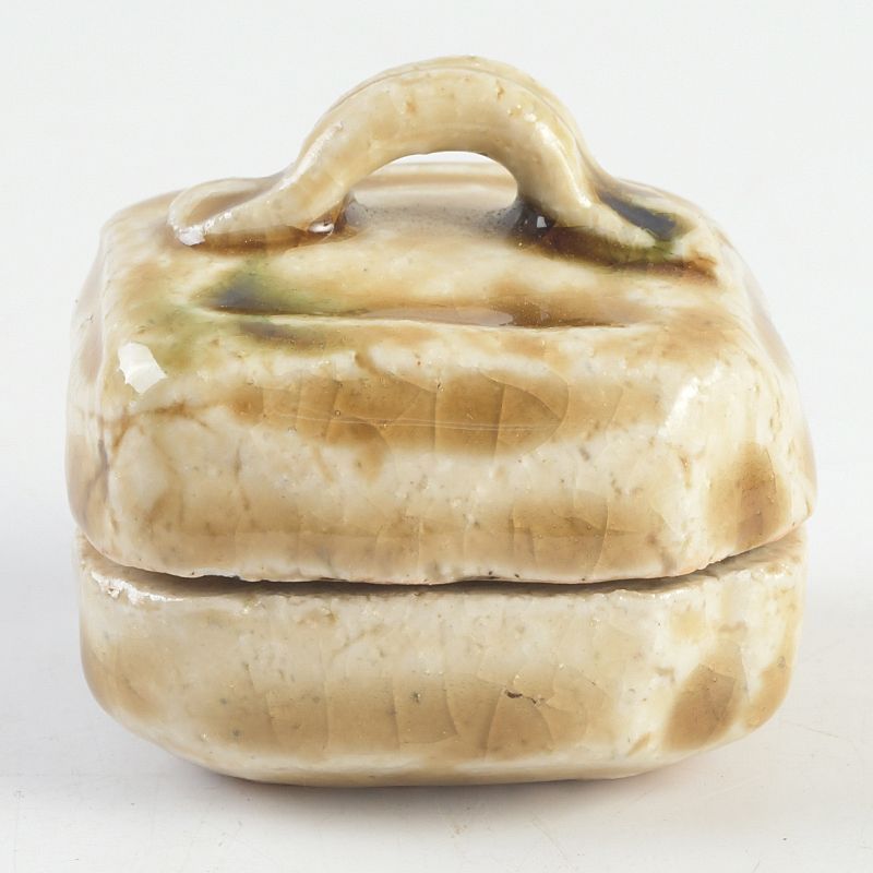 茶道具 黄瀬戸 野田東山作 ハジキ香合 共布共箱 N S78 - メルカリ