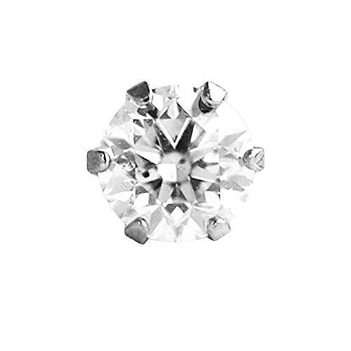 【在庫処分】[ダイヤモンドワールド] レディース ジュエリー PT900 ダイヤモンドピアス 0.10ct 片耳用 プラチナ 6本爪 FGカラー無色透明 メンズ