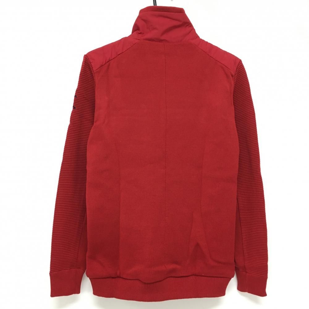 オークリー 中綿ニットジャケット レッド 前身頃中綿 蓄熱裏地 保温 帯電防止 メンズ M ゴルフウェア Oakley