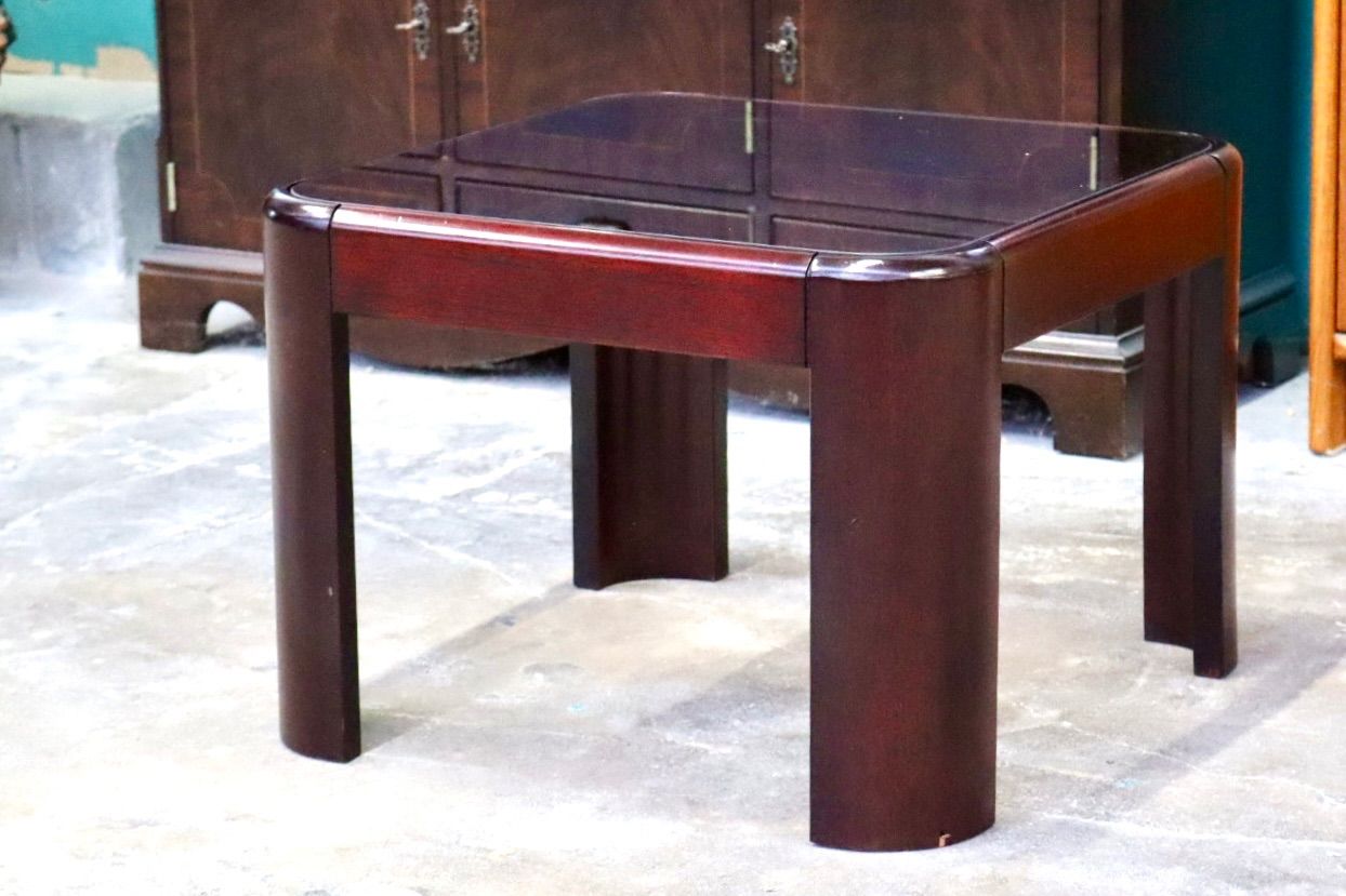 GMIK560C○サイドテーブル センターテーブル ローテーブル 花台 コーヒーテーブル 色ガラス 木製 モダン クラシック