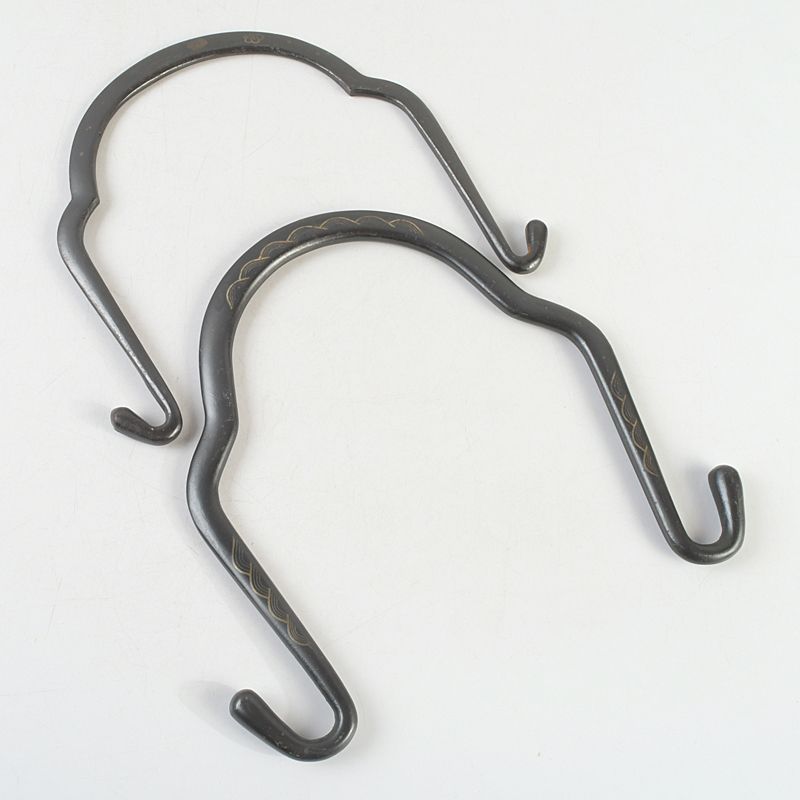 金工師 木村清五郎造 波文象嵌入弦 共箱 花文弦 釜環 3点まとめて Z S79