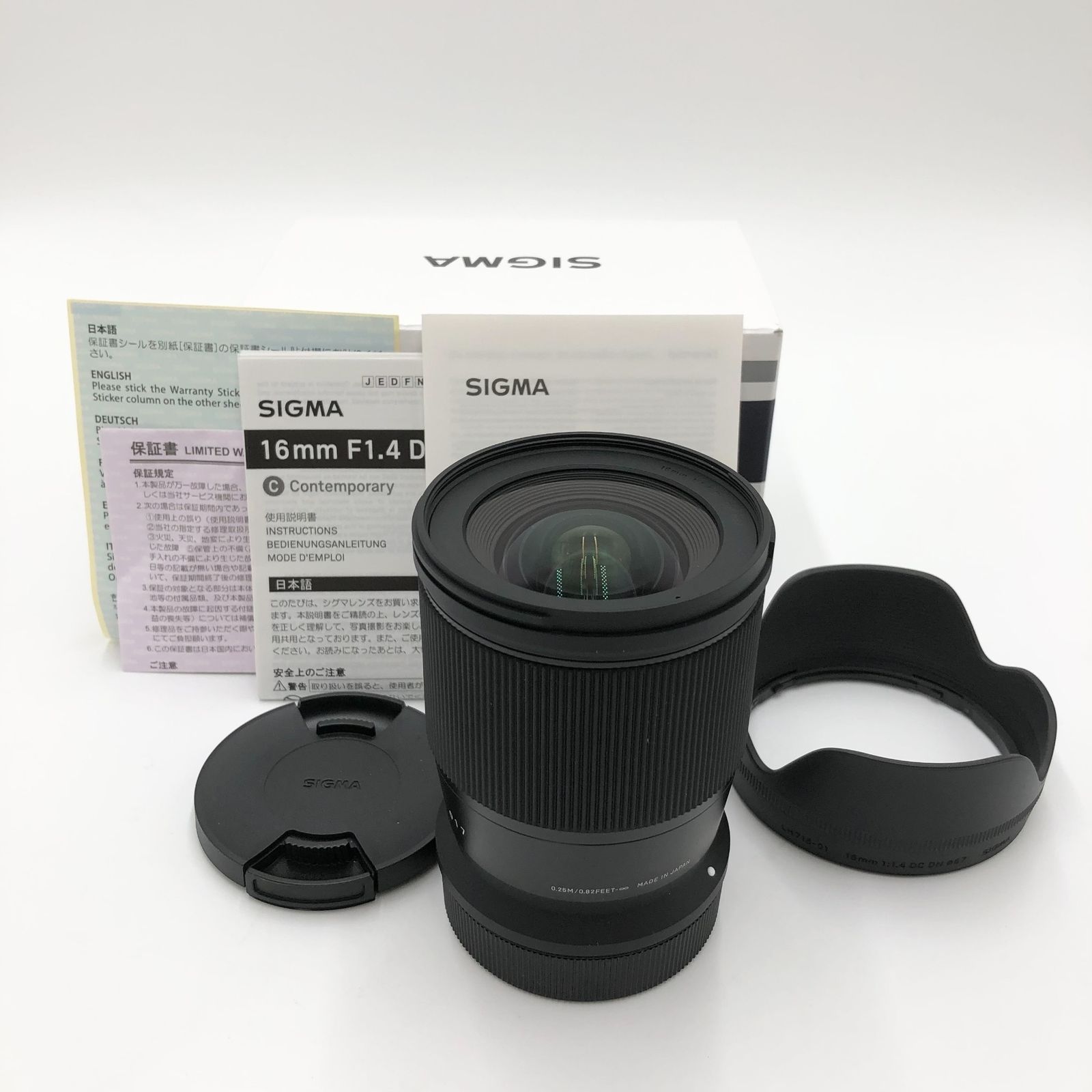 シグマ Sigma レンズ 16mm F1.4 DC DN Canon キヤノン RFマウント 単焦点 広角 APS-C ミラーレス用 Contemporary