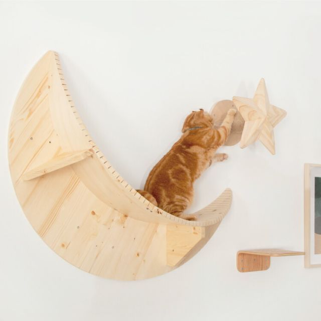  MYZOO マイズー STAR スター 星 爪とぎポール キャットステップ 猫 キャット ウォーク ステップ タワー おしゃれ 棚 アクリル 壁付け スタイリッシュ お手入れ用品 小動物用品