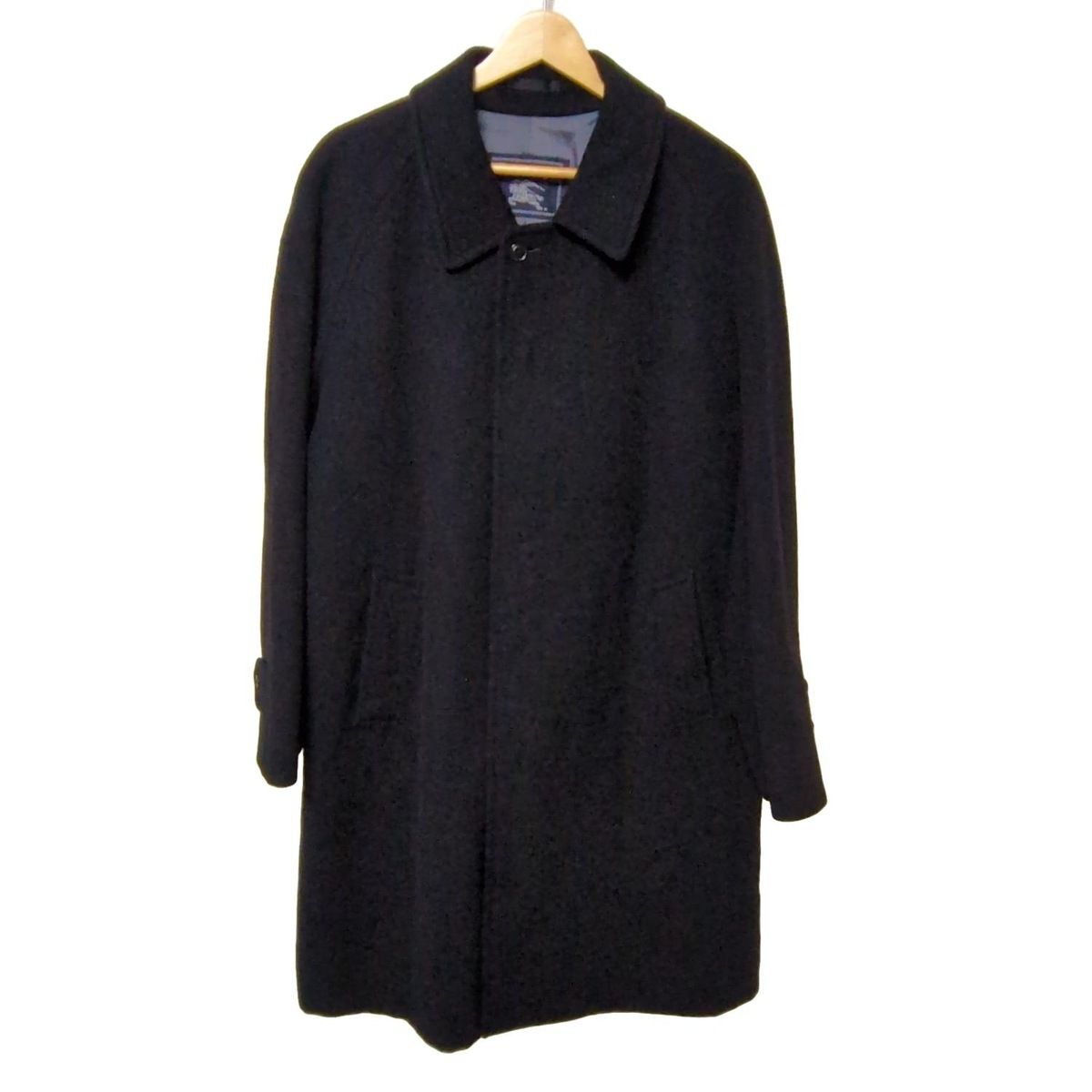 Burberry s バーバリーズ コート メンズ - 黒 長袖|ネーム刺繍|秋|冬