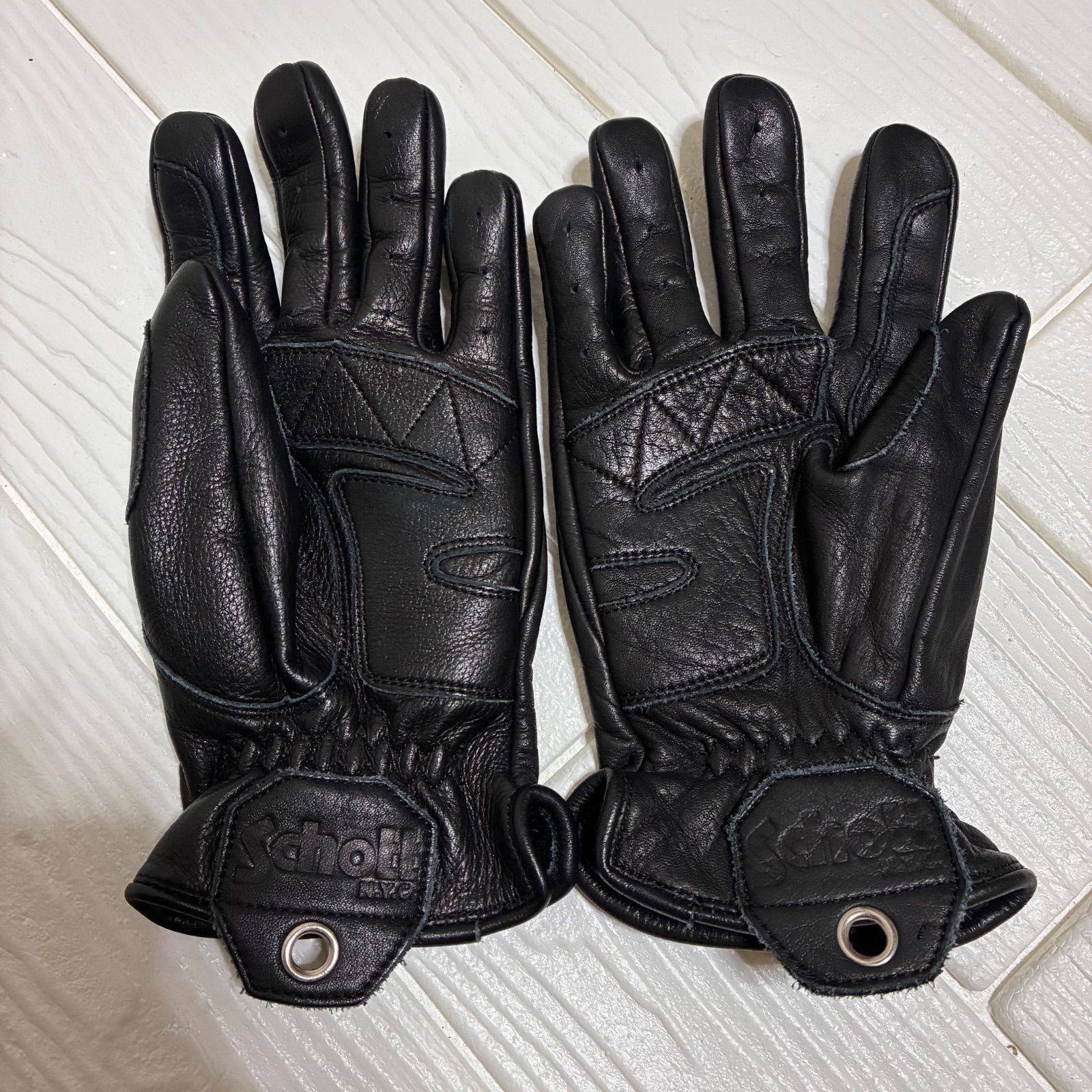 schott レザー バイクグローブ Mサイズ 黒 ブラック ショット
