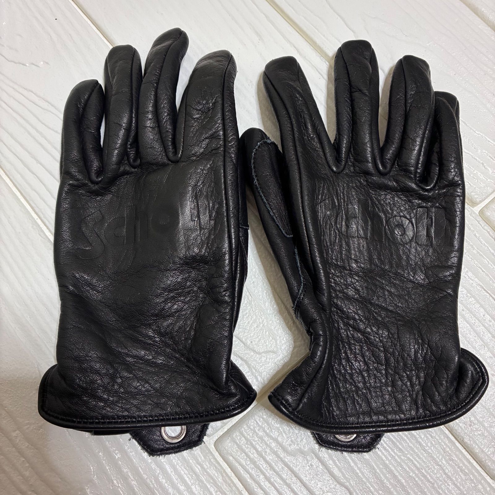 schott レザー バイクグローブ Mサイズ 黒 ブラック ショット