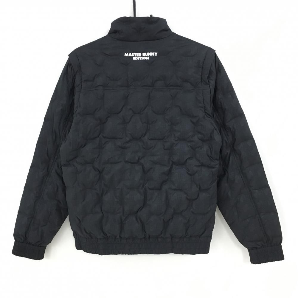 超美品】マスターバニー 2WAYダウンジャケット 黒 チェック地模様 ロゴ