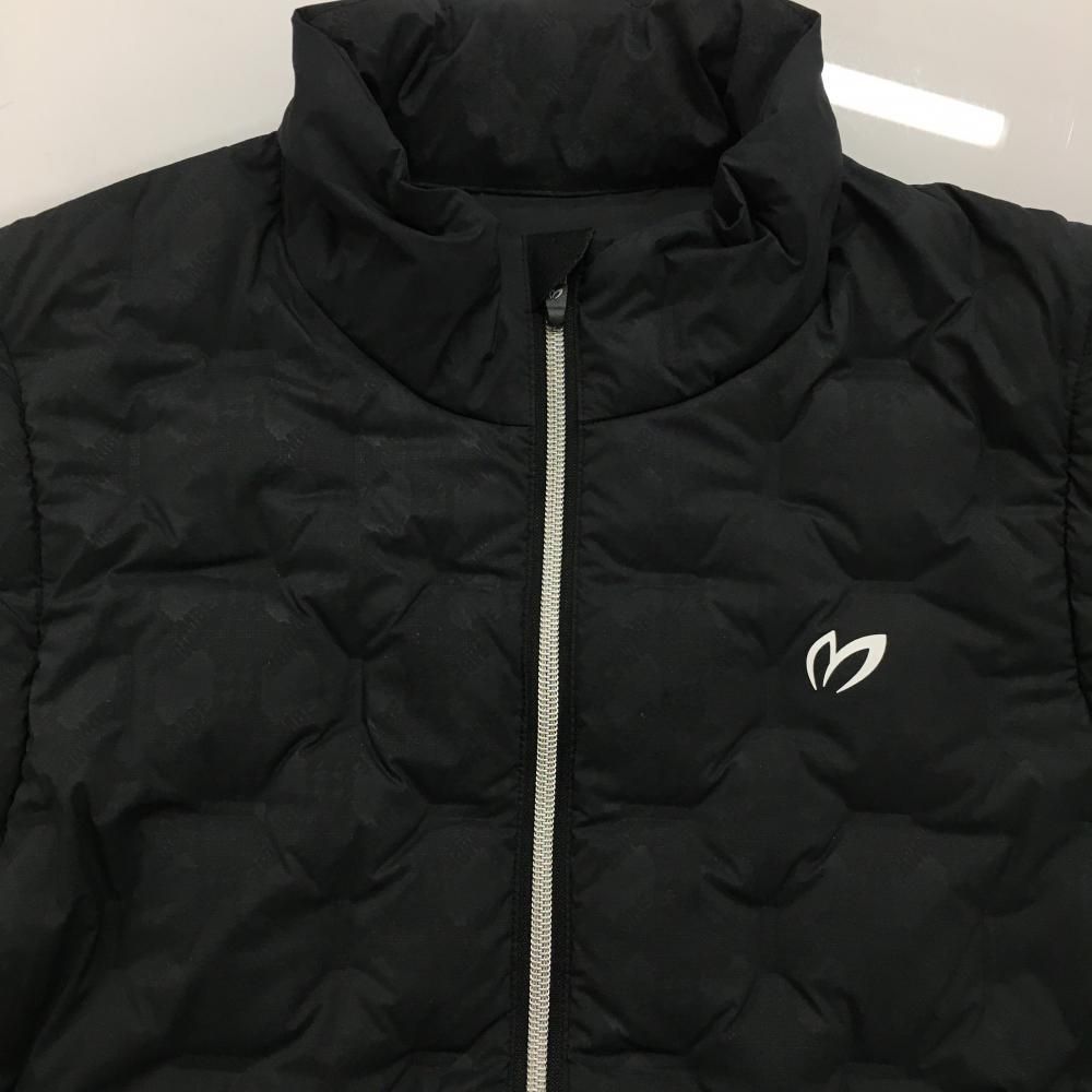 超美品】マスターバニー 2WAYダウンジャケット 黒 チェック地模様 ロゴ