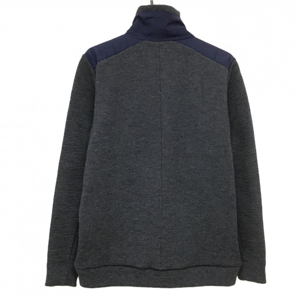 超 オークリー 中綿ニットジャケット ネイビー 前身頃中綿 蓄熱裏地 メンズ L ゴルフウェア Oakley