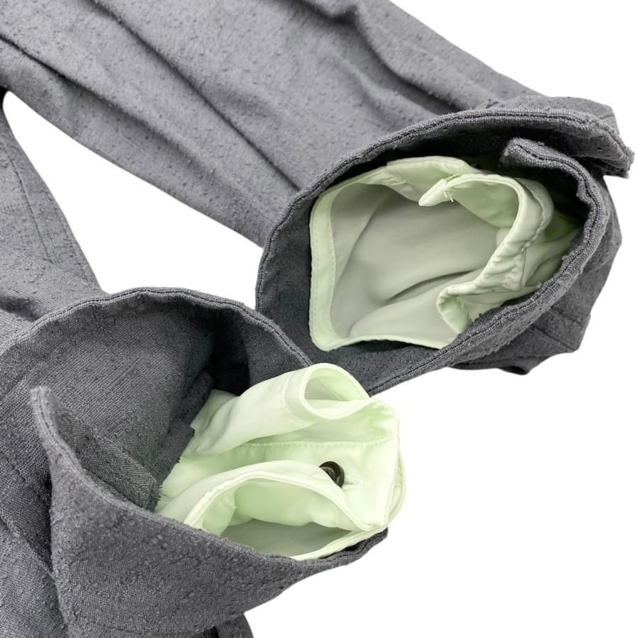  E 4607 ボッテガヴェネタ 長袖シャツ ダブルレイヤード 738507 V 2 SM 0 1225 グレー グリーン BOTTEGA VENETA 長袖 シャツ ブラウス