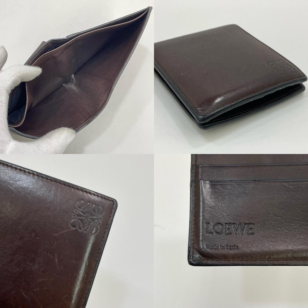 二つ折り財布 ブラウン