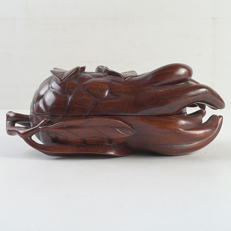 中国 唐木紫壇製 仏手柑 香合 蓋物 C S82 - メルカリ